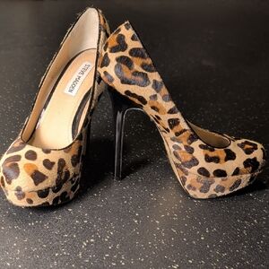Steve Madden Animal Print Platform Heels
